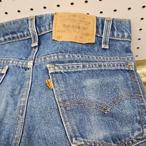 VTG 1994 Levi's Orange Blue Denim Jeans with Signature Patch 32x32